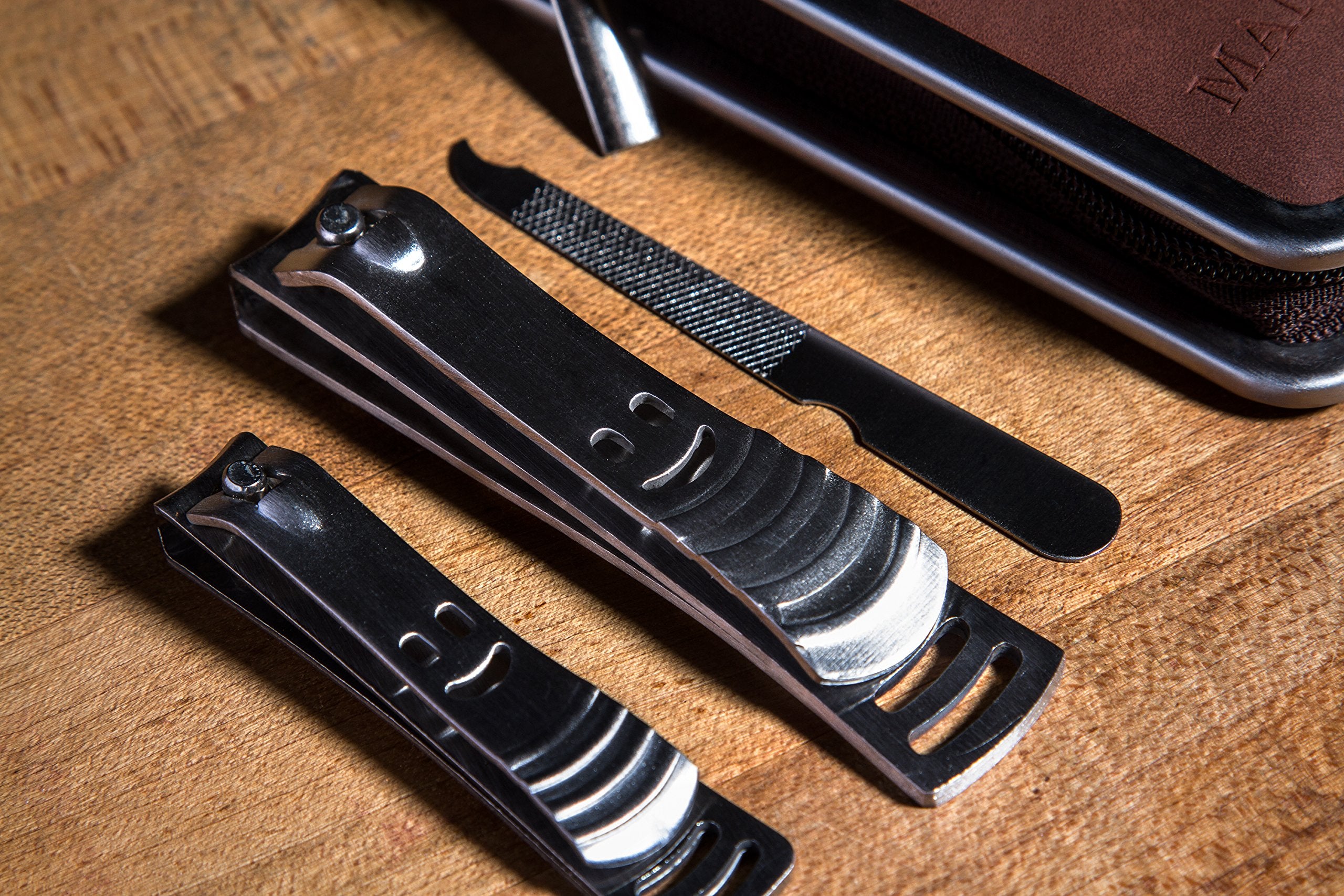 ManBasics Gifts for Him - Nail Clippers for Men - Stainless Steel Mens Nail Grooming Kit - Stocking Stuffers for Men